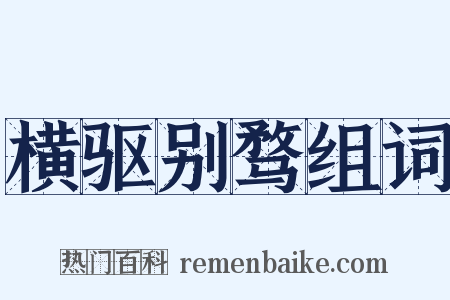 横驱别骛组词是什么意思的图片